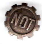 NOT machinefabriek zilverkl knoopsgat speldje( BLAD8_848 ), Verzenden, Nieuw, Merk, Speldje of Pin