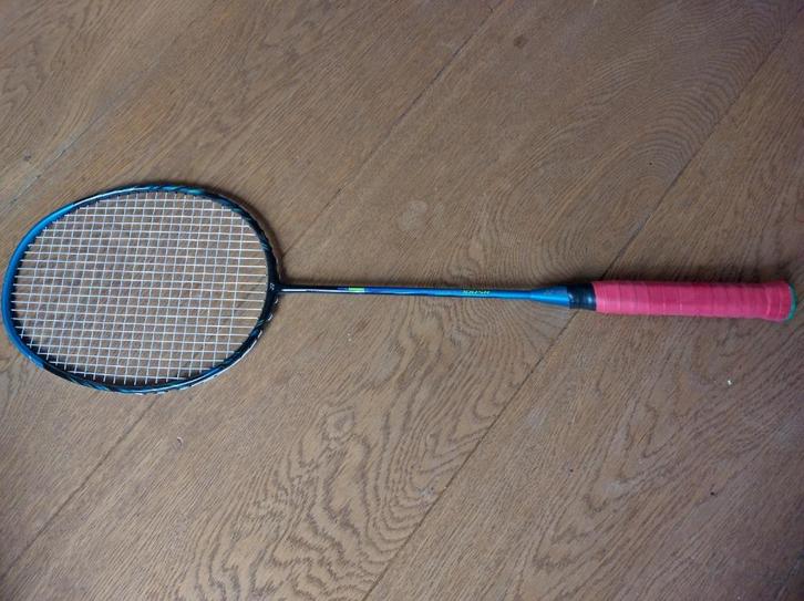 badmintonracket en tas, Sport en Fitness, Badminton, Gebruikt, Racket(s), Ophalen of Verzenden