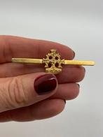 Z417 Prachtige 800zilveren broche goudkleurig, Ophalen of Verzenden, Zilver, Broche, Verguld