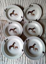 6 paarden borden Jet ter Steeg country horses, Ophalen, Keramiek, Zo goed als nieuw, Bord(en)
