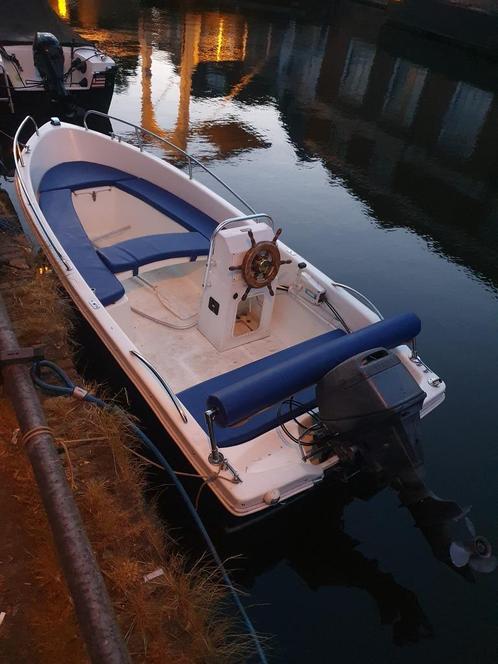 Console sloep, 4.10, 9.9 pk Yamaha 4 takt, Watersport en Boten, Sloepen, Gebruikt, Tot 10 pk, 3 tot 6 meter, Buitenboordmotor