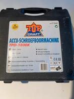 Topcraft Accu Schroefboormachine TPD-1800K, Doe-het-zelf en Verbouw, Gereedschap | Boormachines, Ophalen of Verzenden, Gebruikt
