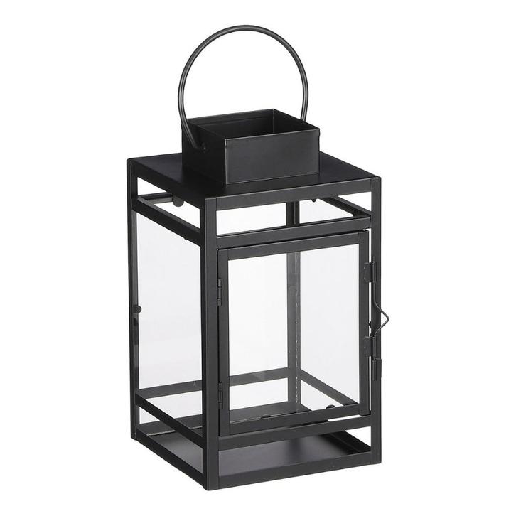 Storm Lantaarn Zwart – Modern Windlicht, Huis en Inrichting, Woonaccessoires | Kandelaars en Kaarsen, Nieuw, Kandelaar, Minder dan 25 cm