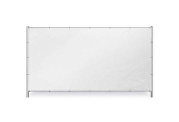 Wit bouwhekzeil 176x341cm 150gr/m² | Rondom op 50cm voorzien beschikbaar voor biedingen