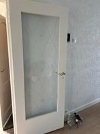 Binnendeur 82x201 met geëtst glas - vanaf 2 maart!, Ophalen, Gebruikt, 80 tot 100 cm, Binnendeur