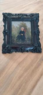 Miniatuur schilderij op houten paneel "portret"uit 1894, Antiek en Kunst, Ophalen