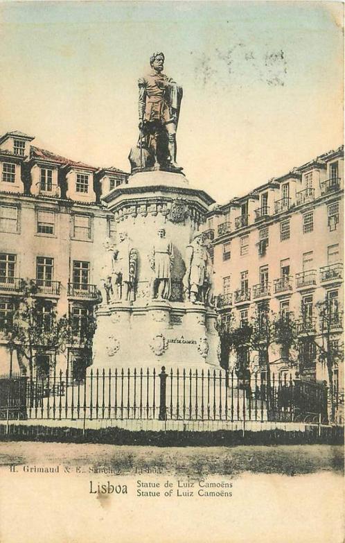 (381-394-013) Lisboa Statue de Luiz Camoens, Verzamelen, Ansichtkaarten | Buitenland, Frankrijk, Voor 1920, Verzenden