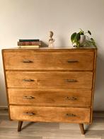 Ladekast vintage 1960 | eiken | pootjes | *bezorgoptie, Gebruikt, Eikenhout, 3 of 4 laden, Minder dan 100 cm