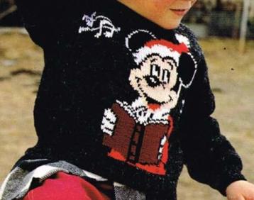 Mickey's Kerst trui breipatroon beschikbaar voor biedingen