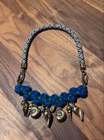 Ketting Bimba y Lola blauw met goudkleurige schelpen, Verzenden, Zo goed als nieuw, Blauw, Overige materialen