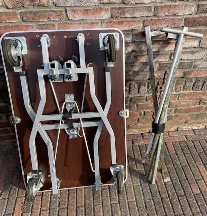 Inklapbare honden trimtafel met wielen en trekstang, Dieren en Toebehoren, Honden-accessoires, Zo goed als nieuw, Ophalen