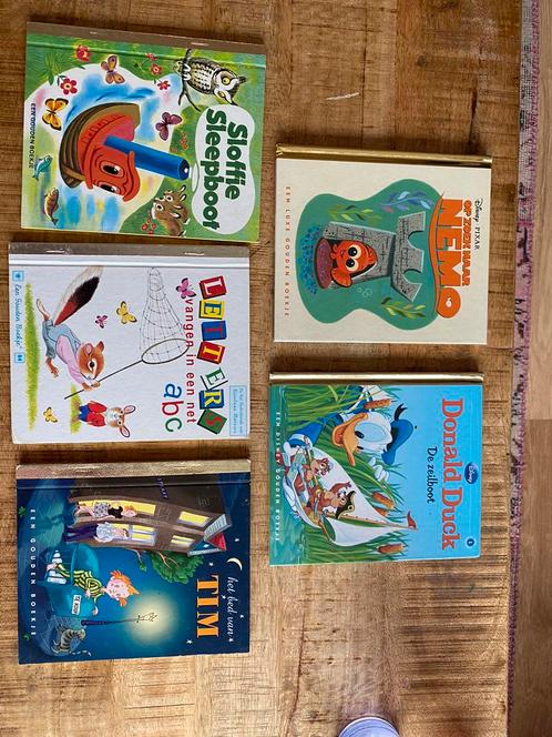 5 gouden boekjes Sloffie Sleepboot, Nemo, Donald Duck, ABC, Boeken, Kinderboeken | Kleuters, Zo goed als nieuw, Ophalen of Verzenden
