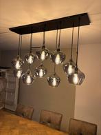 Moderne Hanglamp 10-Ballen Eettafel, Huis en Inrichting, Lampen | Hanglampen, Ophalen, Zo goed als nieuw, Glas, 50 tot 75 cm
