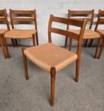 vintage chairs, Niels Møller model 84, teak, Ophalen, Gebruikt, Bruin