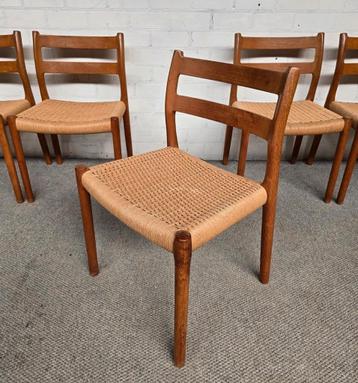 vintage chairs, Niels Møller model 84, teak beschikbaar voor biedingen