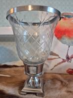 Windlicht Geslepen Glas 29 cm hoog, Antiek en Kunst, Ophalen of Verzenden