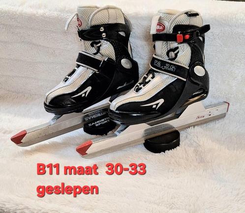 Raps verstelbare schaatsen maat 30-33 Geslepen, Sport en Fitness, Schaatsen, Gebruikt, Noren, Raps, Ophalen