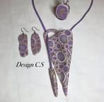 Ketting Uniek Design Klei, Ophalen of Verzenden, Nieuw, Paars