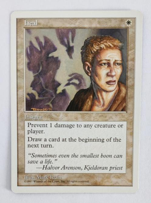 Heal Fifth Edition MTG Near Mint, Hobby en Vrije tijd, Verzamelkaartspellen | Magic the Gathering, Zo goed als nieuw, Losse kaart