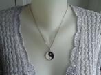 zilveren ketting met yin en yang hanger [446], Zo goed als nieuw, Zilver, Zilver, Met hanger