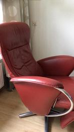 Draaibare leren Relaxstoel, Huis en Inrichting, Fauteuils, Minder dan 50 cm, Gispenstijl, Minder dan 75 cm, Leer