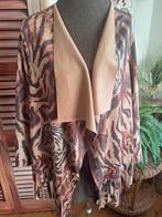 Suedine vest met franjes Maat s m l, Ophalen of Verzenden, Zo goed als nieuw, Maat 38/40 (M)