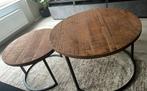 Houten salontafel, Ophalen, Eikenhout, 50 tot 100 cm, Zo goed als nieuw