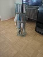 Cd houder van glas, Huis en Inrichting, Woonaccessoires | Cd- en Dvd-rekken, Ophalen, Gebruikt, Glas, 25 tot 75 discs