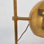 Vergulde Swisslamp Tafellamp bollamp Jaren 60, Gebruikt, Jaren 60, Ophalen of Verzenden, Metaal