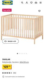 Ikea babybed incl matras, Kinderen en Baby's, Traphekjes, Zo goed als nieuw, Hout, Schroefhekje, Ophalen