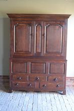 Prachtige antieke eiken kledingkast, halkast, kabinet., Verzenden