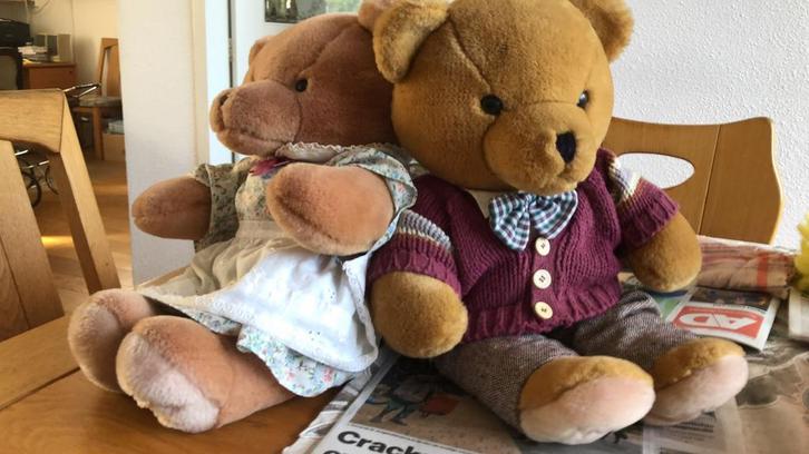 Bijenkorf beren Bob & Sabine - ca. 47 cm (KWF), Verzamelen, Beren en Cherished Teddies, Zo goed als nieuw, Stoffen beer, Overige merken