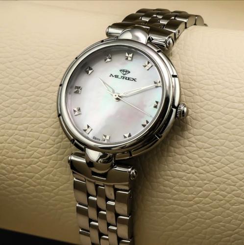 Murex Zwitsers dameshorloge met echt parelmoer wijzerplaat, Sieraden, Tassen en Uiterlijk, Horloges | Dames, Nieuw, Polshorloge