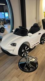 Knipauto porsche kinder knipstoel zwart wit elektrisch, Overige materialen, Knip auto, Wit, Nieuw