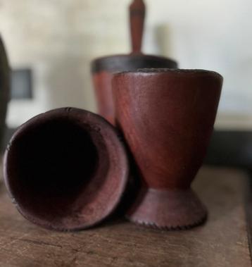 Set oude vijzels (3 stuks) met stamper africa beschikbaar voor biedingen