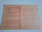aanvraag bonkaart document  distributie, Verzamelen, Ophalen of Verzenden, Landmacht, Nederland
