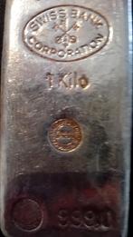 Zilveren lbma swiss bank corporation baren 999.0, Postzegels en Munten, Ophalen of Verzenden, Zilver