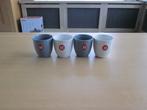 Douwe Egberts 4 cappucino mokken zonder oren D8,5cm H8,5cm, Huis en Inrichting, Keuken | Servies, Overige materialen, Overige typen