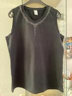 Zwart mouwloos shirt met glitters, Zonder mouw, Ophalen of Verzenden, Zo goed als nieuw, Maat 46/48 (XL) of groter