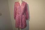 Fabienne Chapot zuurstok roze jurk sterretjes print knopen S