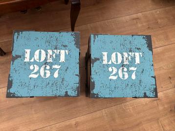 Industriële Krukjes Loft 267 - Set van 2 beschikbaar voor biedingen