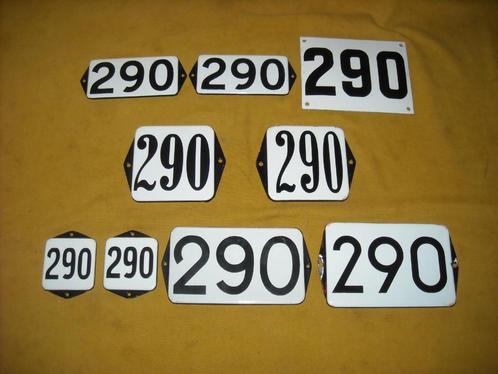 oud emaille huisnummer 290 ook 291 292 293 294 295 296 297 8, Antiek en Kunst, Antiek | Emaille, Ophalen of Verzenden