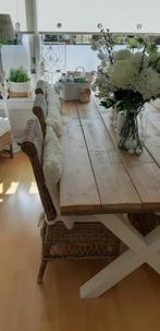 Te koop tafel van Ans woonshop met 6 Riviera maison stoelen, Huis en Inrichting, 50 tot 100 cm, Gebruikt, Rechthoekig, Ophalen