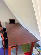 Eettafelset vintage met 6 stoelen, Huis en Inrichting, Tafels | Eettafels, Ophalen, Zo goed als nieuw, Rechthoekig, 50 tot 100 cm