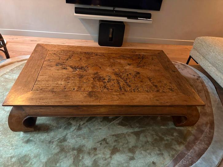 Antieke Opium Tafel - Authentiek en Sfeervol, Huis en Inrichting, Tafels | Salontafels, Gebruikt, Minder dan 50 cm, 50 tot 100 cm