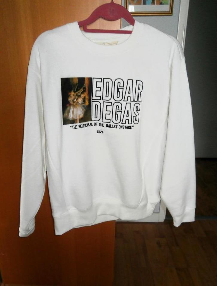 Mooi Art sweatshirt mt S valt als M (Edgar Degas)Ballerina's, Kleding | Dames, Truien en Vesten, Nieuw, Maat 38/40 (M), Wit, Ophalen of Verzenden