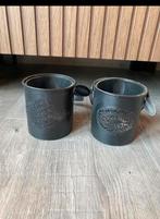 Set van 2 zwarte kandelaars met handvat, Zwart, Ophalen of Verzenden, Zo goed als nieuw, Metaal