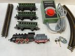 FLEISCHMANN  STOOMLOKJE MET 3 RIJRUIGEN  TRAFO EN RAILS, Hobby en Vrije tijd, Gelijkstroom, Verzenden, Fleischmann, Gebruikt