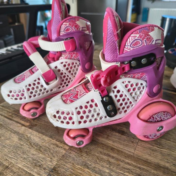 Leuke rolschaatsen verstelbaar maat 28 tot 32, Kinderen en Baby's, Speelgoed | Buiten | Rolschaatsen, Gebruikt, Kinderen, Verstelbaar