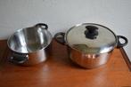2 grote pannen, Huis en Inrichting, Keuken | Potten en Pannen, Ophalen of Verzenden, Nieuw, Rvs, Pannenset